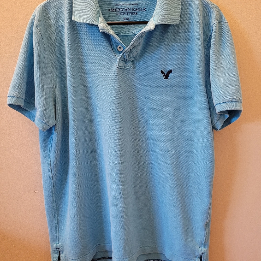 4/$10 Sale! American Eagle Blue Polo Medium